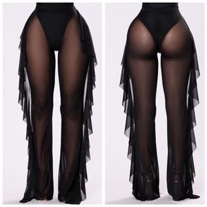 Black cover-up pants